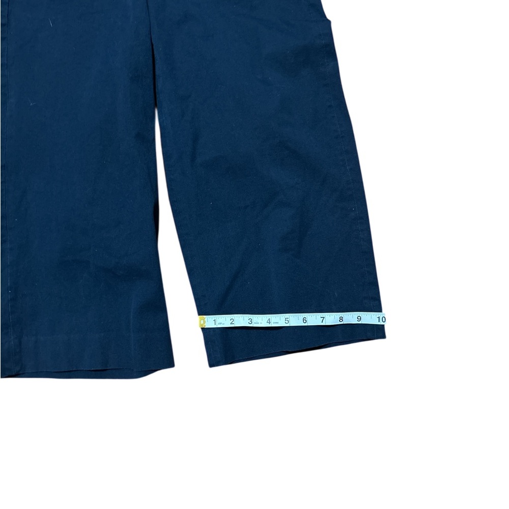 J.Crew Point Sur Navy Wide Leg Crop Pants Size 6P Petite High Rise - Picture 6 of 8